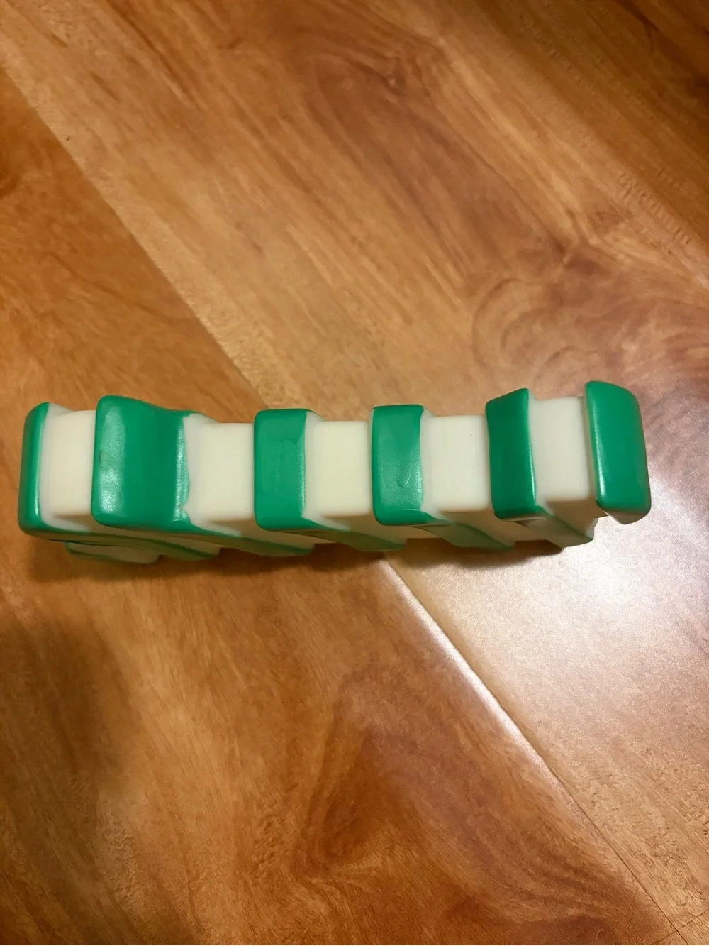 Durable Green & White and Red Dog Chew Toy Duo